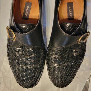 Bally Giustino black woven loafers size 42/8.5